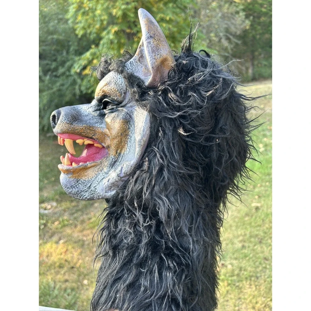 Werewolf mask halloween Black werewolf‎ mask adult size